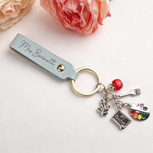 Personalized Back to School Keychain - Teacher Appreciation Gift