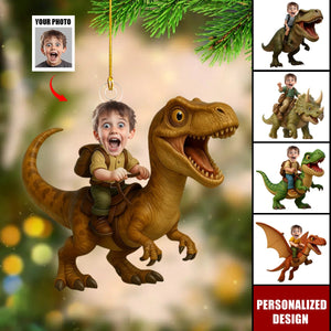 Personalized Dinosaur Ornament-Funny Christmas Gift for Boys