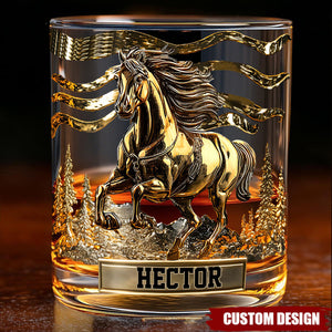 Wild Spirit - Personalized Horse Whiskey Glass