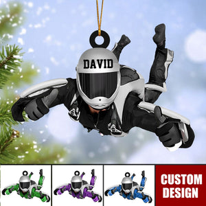 Personalized Skydiving Christmas Ornament, Gift For Skydiving Lovers - 2025 New Release