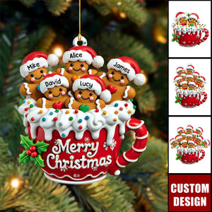 Merry Christmas - Personalized Gingerbread Christmas Ornament, Gift For Family - 2025 New Release