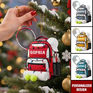 Personalized Tennis Backpack Ornament Gift for Tennis Players