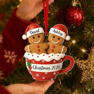 Personalized Gingerbread Couple Christmas Ornament, Gift For Couples
