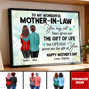 To My Mother-In-Law Happy Mother's Day-Personalized Poster-Heartwarming Mother's Day Gift For Mother-In-Law