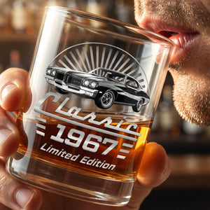 Custom Photo Classic Car Limited Edition - Personalized Whiskey Glass