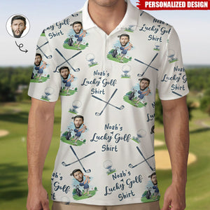 My Lucky Golf Shirt-Personalized Photo Polo Shirt