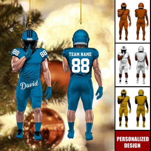 Personalized Football Player Ornament Gift For Football Lover