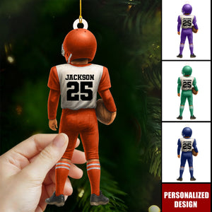 Personalized Kid Football American Christmas Ornament Gift for Football Player