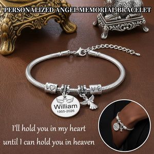 Personalized Angel Memorial Bracelet