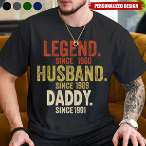 Legend Husband Dad Papa-Personalized Unisex T-shirt