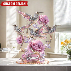 Mom We Love You - Personalized Acrylic Plaque - Mother's Day