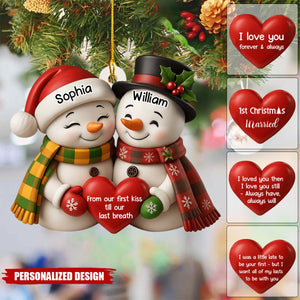 Our Christmas Together-Personalized Snowmen Ornament
