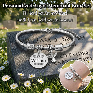 Personalized Angel Memorial Bracelet