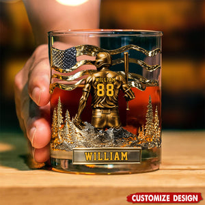 Personalized Baseball Whiskey Glass - Gifts For Baseball Lovers