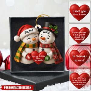 Our Christmas Together-Personalized Snowmen Ornament
