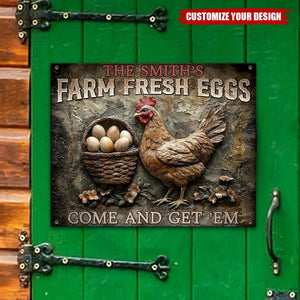 Personalized Farmer Rectangle Metal Sign-Chicken Coop Signs