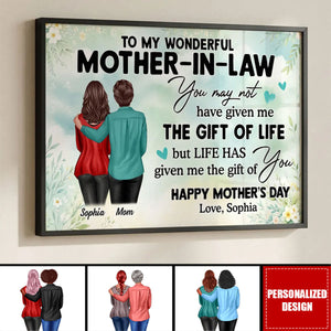 To My Mother-In-Law Happy Mother's Day-Personalized Poster-Heartwarming Mother's Day Gift For Mother-In-Law