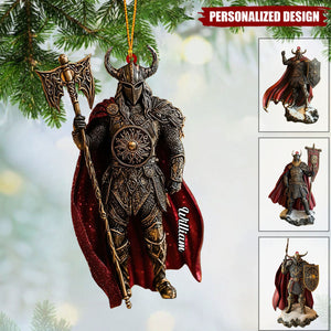 Personalized Viking Knight Acrylic Ornament