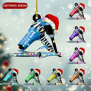 Personalized Dryer Acrylic Christmas Ornament Gift For Hairdresse