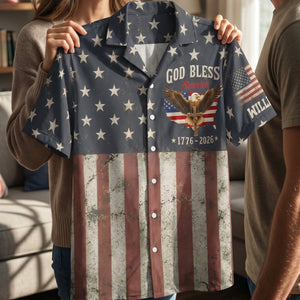 God Bless America 1776-2026 - Personalized Hawaiian Shirt