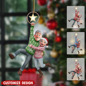Fun Hanging Couple Ornament - Personalized Gifts For Couple