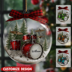 Personalized Drum Ornament - Gift For Drum Lovers