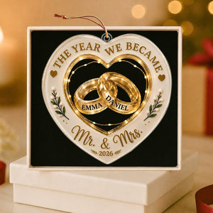 Personalized Newlywed Christmas Ornament, Gift For Couples