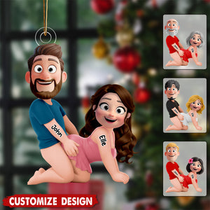Naughty Personalized Couple Ornament - Gifts For Couple