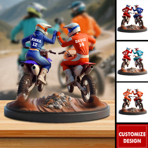 Dirt Bike Couple Acrylic Plaque - Personalized Gifts For Couple