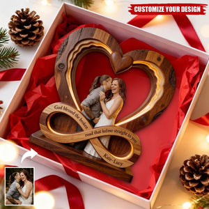 God Blessed The Broken Road - Personalized Couple Custom Shaped Acrylic Plaque