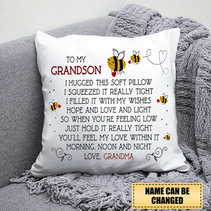 Personalized Pillow Grandma To Grandson Bee Pillow
