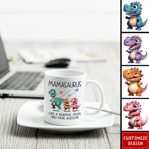 Grandmasaurus Cute 3D Effect Dinosaurs Personalized Mug - Gift For Mom,Grandma