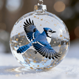 Nature’s Birds Crystal Glass Ornament Set