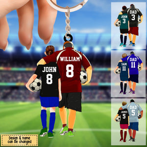 Personalized Soccer Players Gift For Son/Grandson Acrylic Keychain