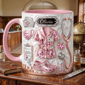 Personalized Nurse Themed Mug - Gift For Nurses & Healthcare Workers