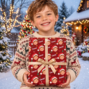 Custom Photo Christmas Gifts for Kids - Personalized Wrapping Paper