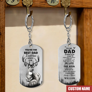 Personalized Keychain For Hunting Dad, You’re The Best Dad, Gift For Father’s Day, Gift Idea For Dad
