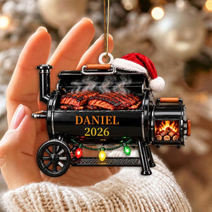 Custom Name Christmas BBQ Gifts For Grill Masters - Personalized Acrylic Ornament