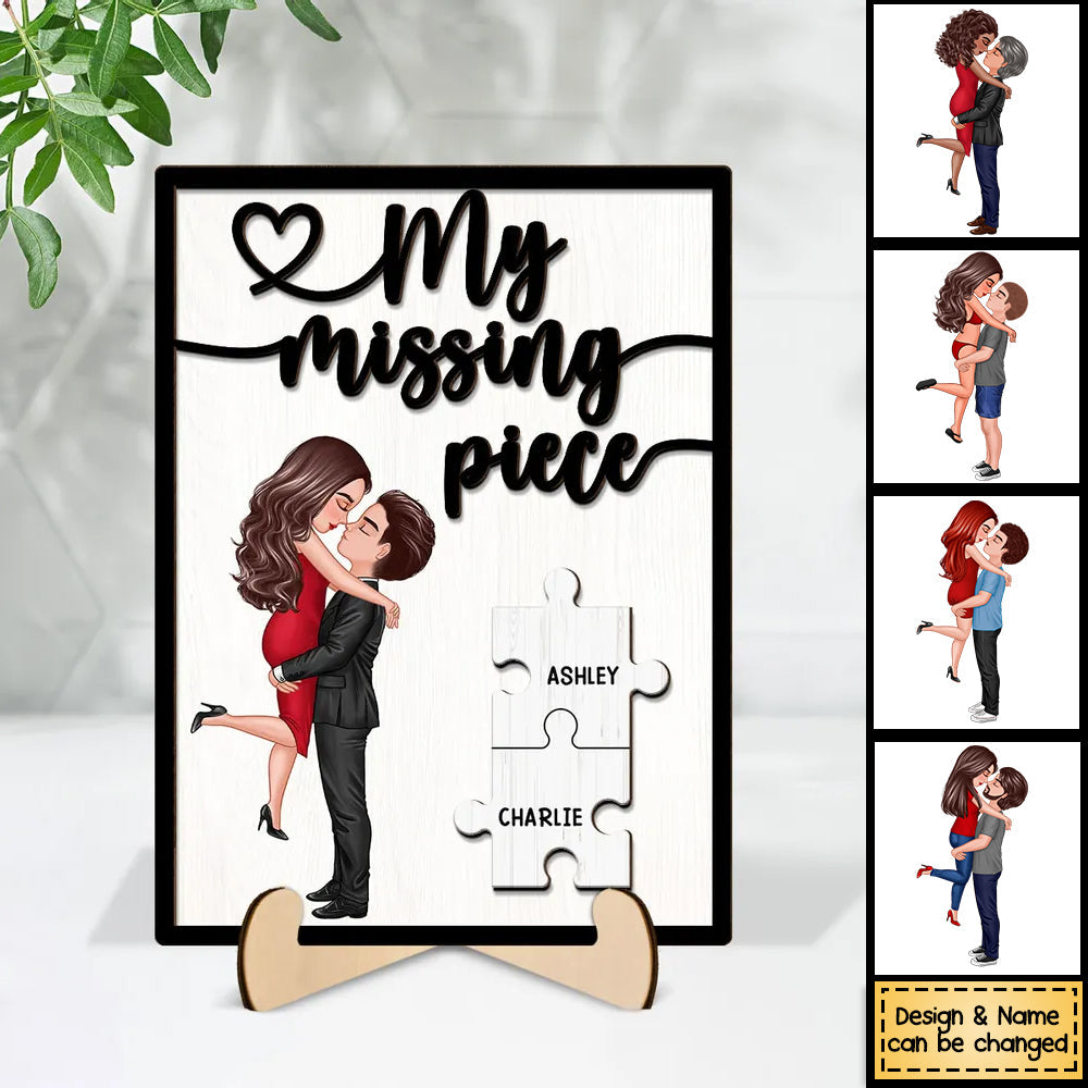 My Missing Piece - Personalized 2-Layer Wooden Plaque