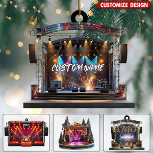 Personalized Rock Band Concert Stage Ornament – Gift for Music Lovers