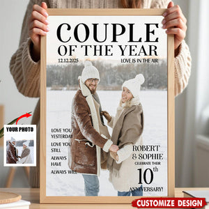 Personalized Couple Of The Year Magazine Cover Art Poster,Gift For Couples