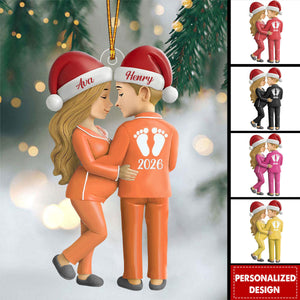 Personalized Pregnancy Christmas Ornament Gift For Expecting Couple