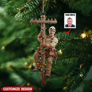 Keeping the Lights On - Personalized Lineman Ornament