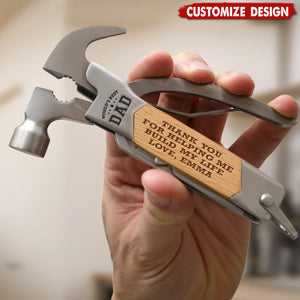 Built With Love, Dad - Family Personalized Multi Tool Hammer - Father's Day, Gift For Dad, Grandpa