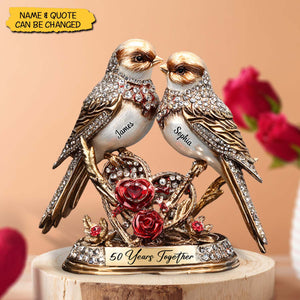 Lovebirds Couple Anniversary 50 Years Together - Personalized Acrylic Plaque