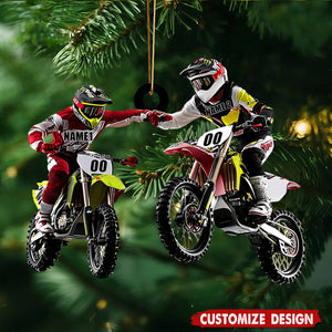 Personalized Motorcycle Christmas Ornament - Gift For Motorbike Driver