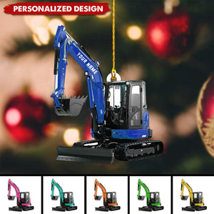 Personalized Excavator Heavy Equipment Ornament-Gift For Excavator Car Lovers