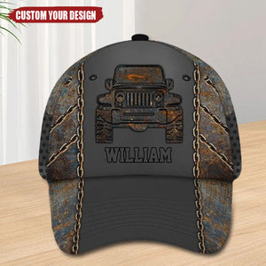 Personalized Off Road Car Custom Name 3D Printed Cap - Gift For Off Road Lover