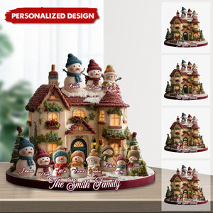 Christmas Time - Personalized Family Custom Shaped Acrylic Plaque