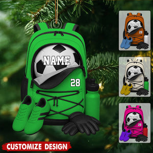 Personalized Soccer Bag Christmas Ornament - Gift For Soccer Player, Soccer Team